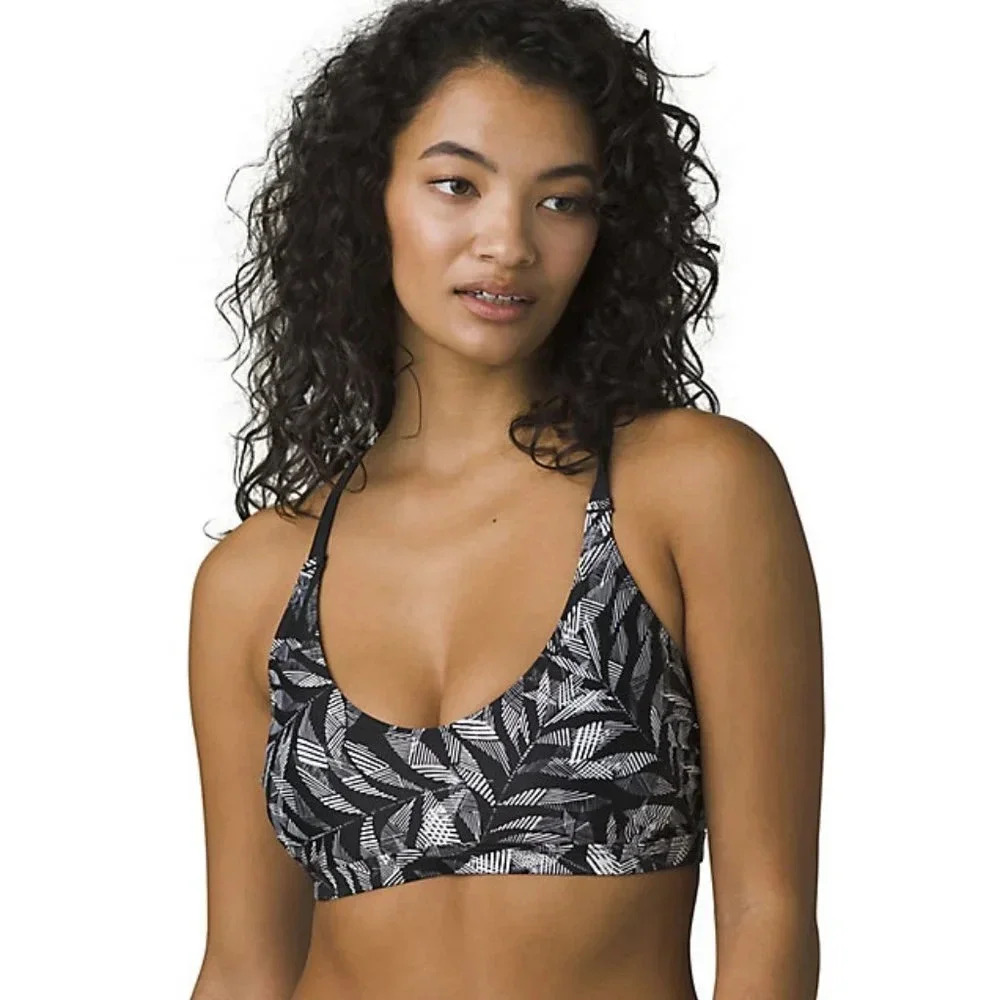 PrAna Marina Top (D-Cup) & Chambra Bottoms, black springtime